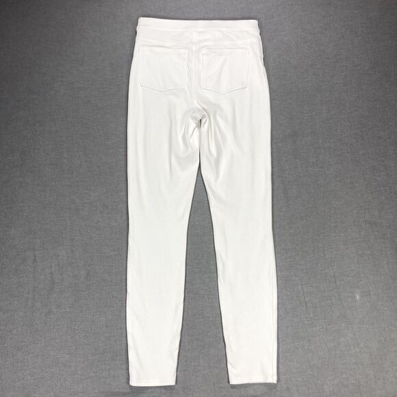 Spanx Skinny Ankle Jeggings Womens M White Stretch Comfy Pull On Shaping Pants - Picture 5 of 14